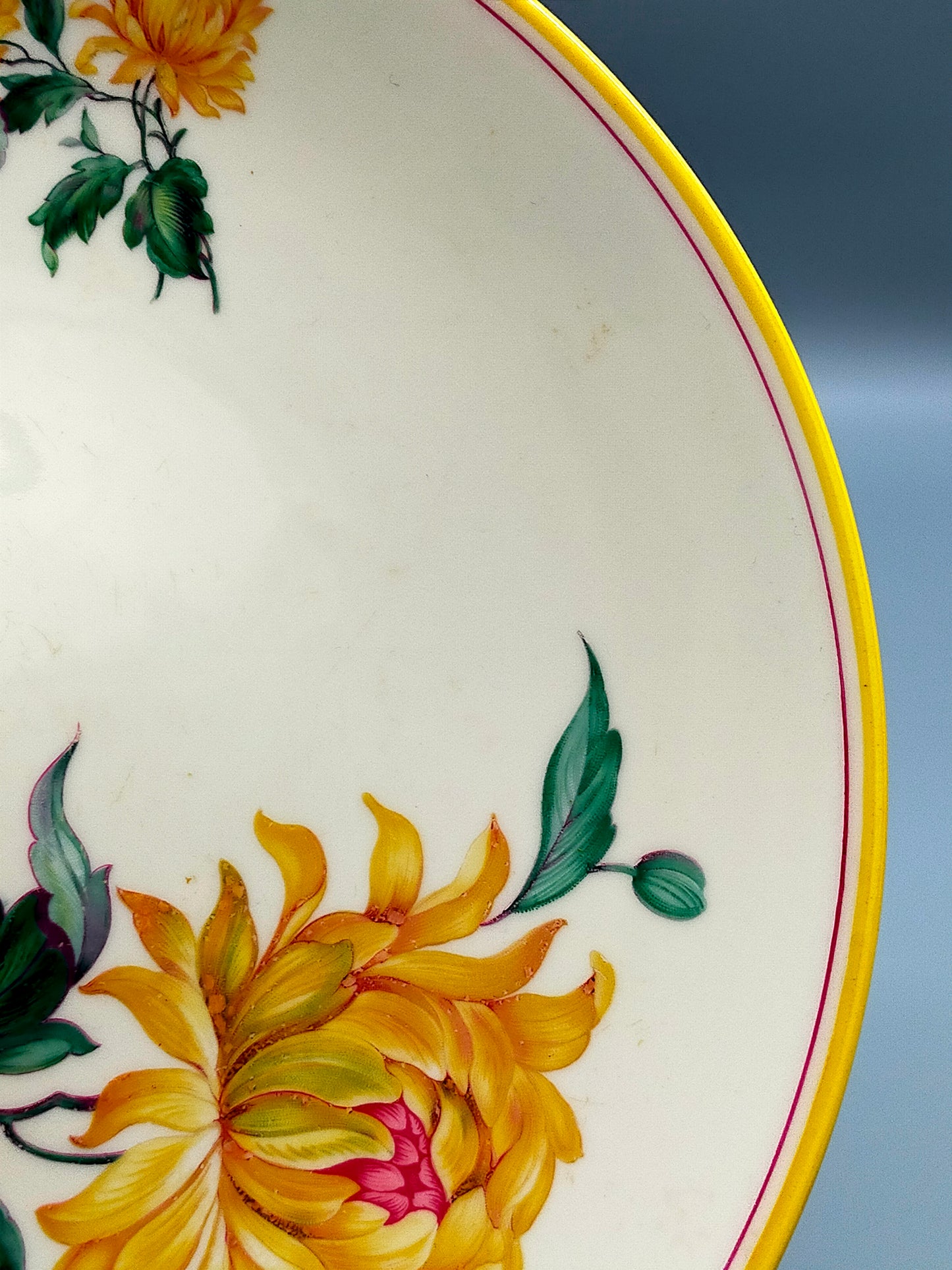 Vintage KPM Royal Ivory Servier Schale  Elegantes Chrysanthemen Dekor