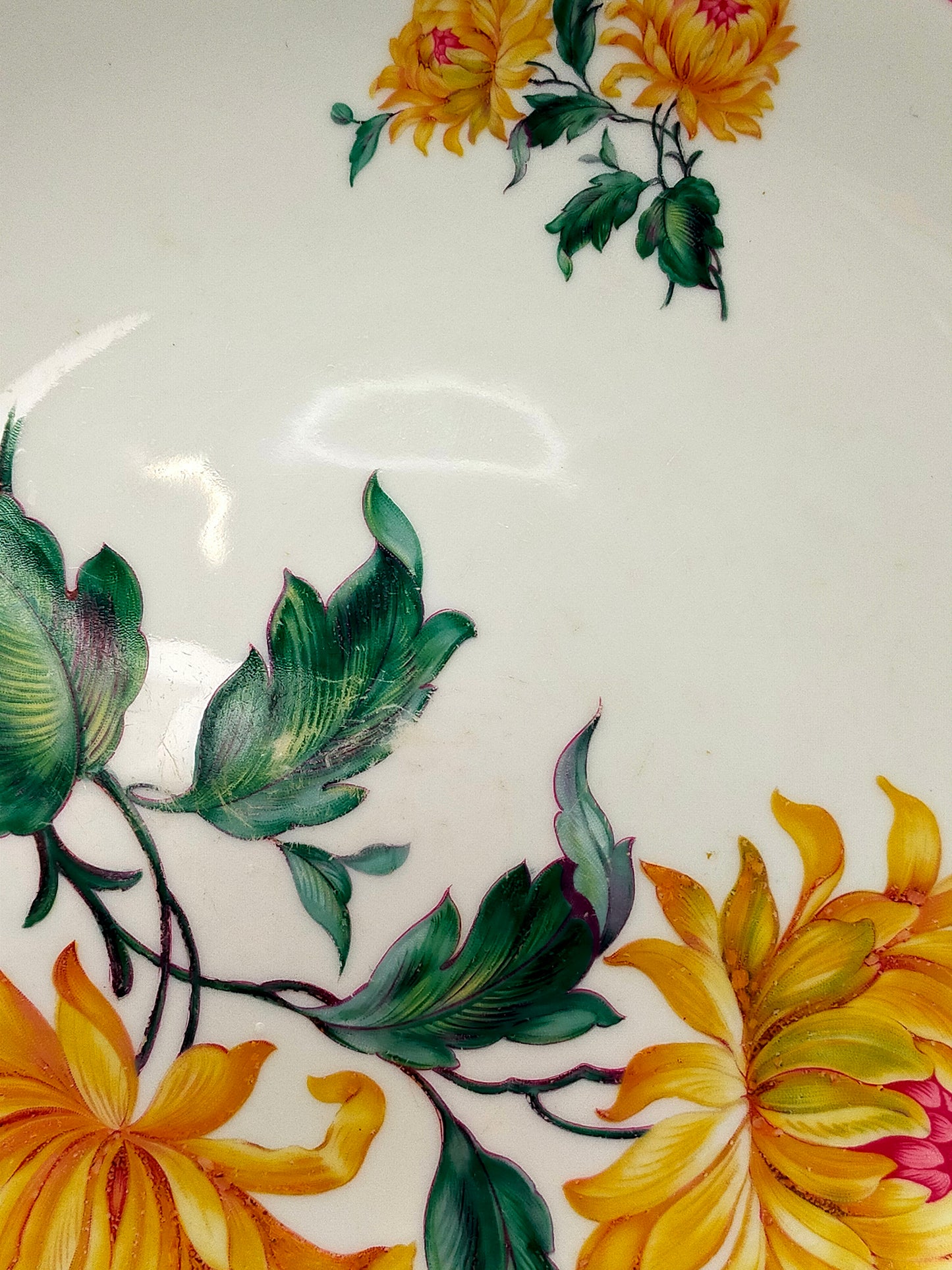 Vintage KPM Royal Ivory Servier Schale  Elegantes Chrysanthemen Dekor