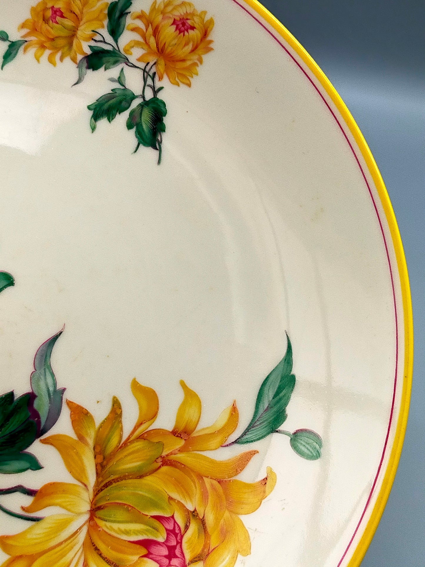Vintage KPM Royal Ivory Servier Schale  Elegantes Chrysanthemen Dekor