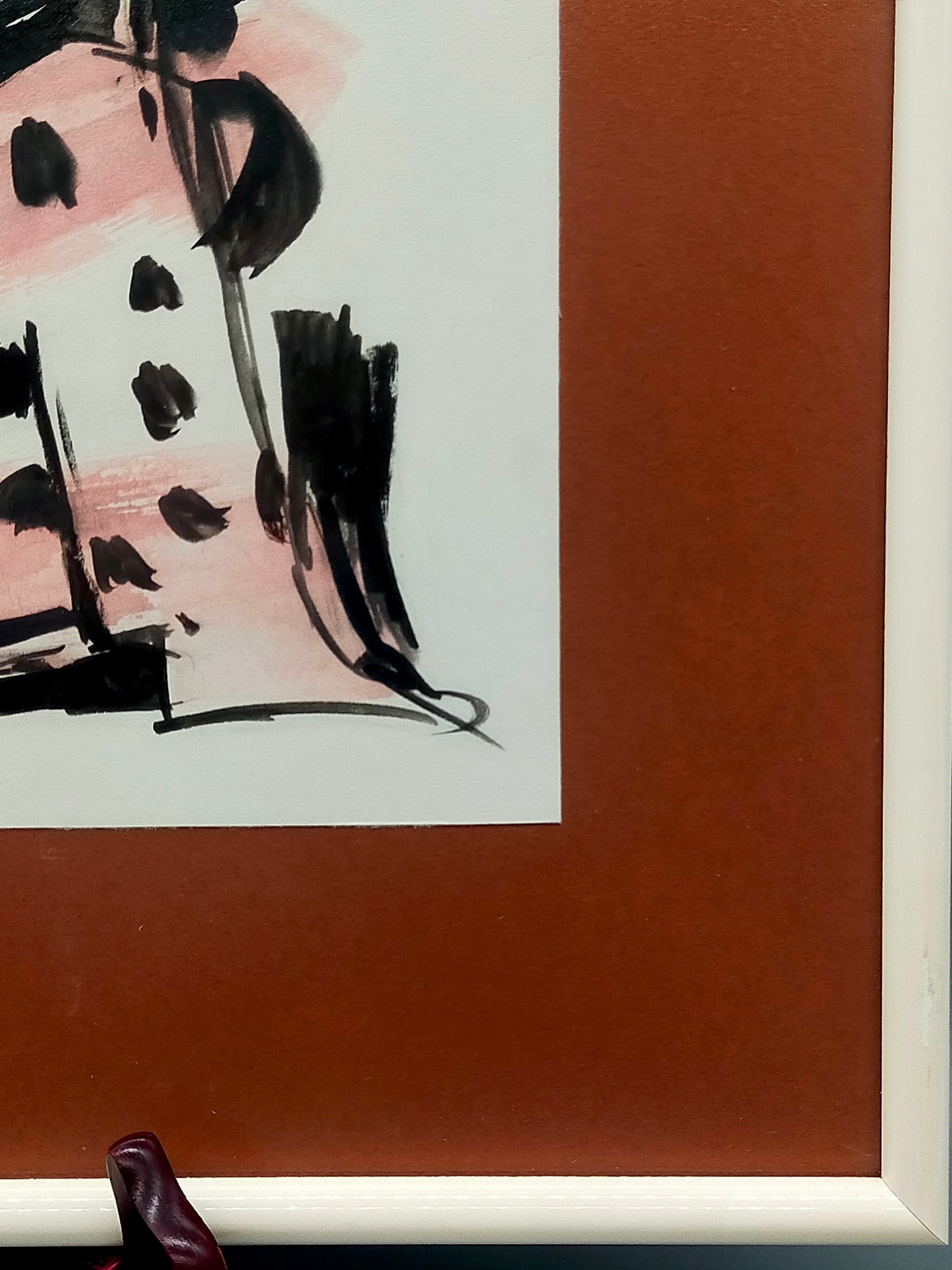 Asiatische Schule (XX) Tuschezeichnung einer Flötenspielerin