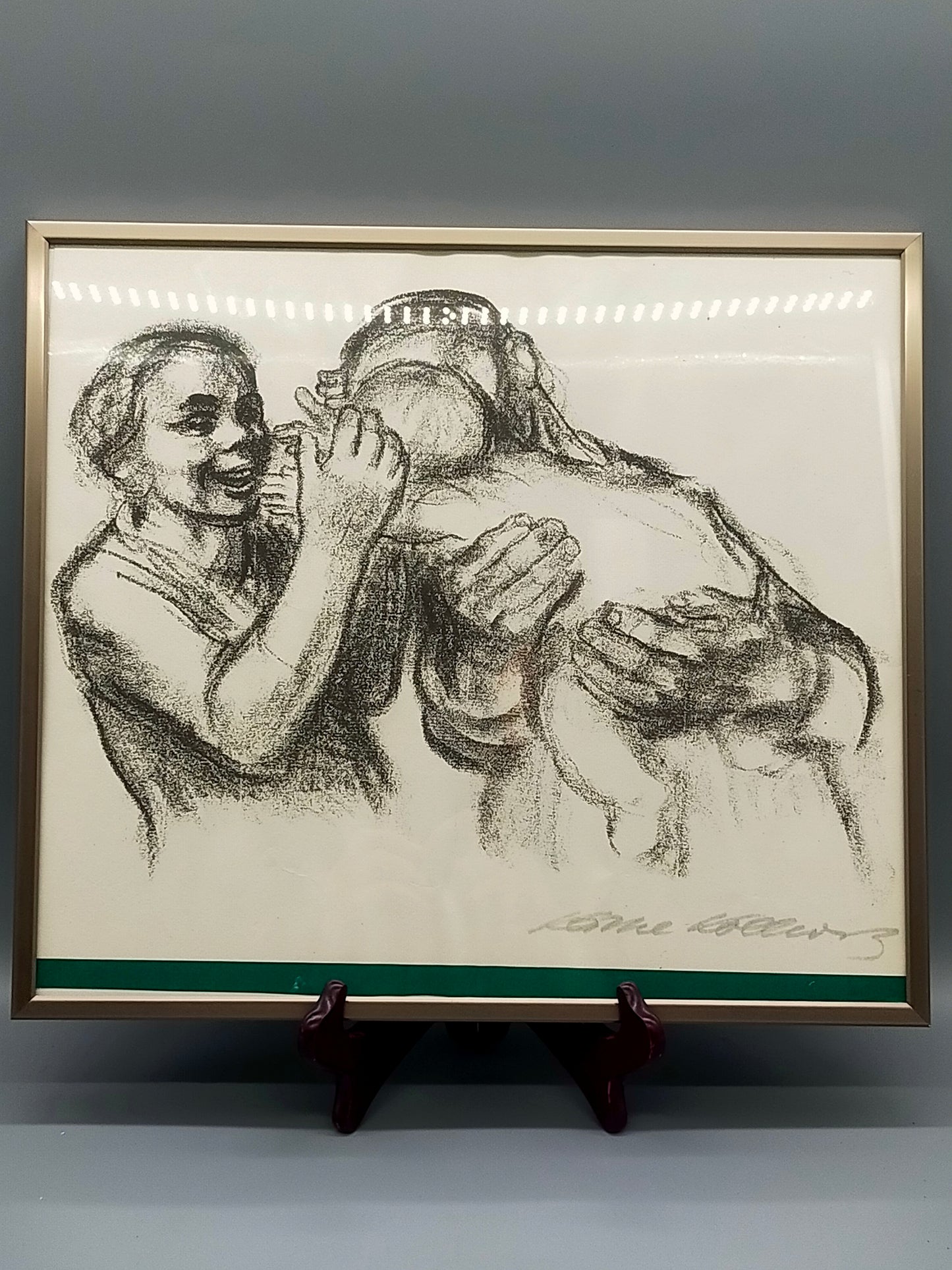 Käthe Kollwitz Zeichnung Mutter und Kind Gerahmte Grafik