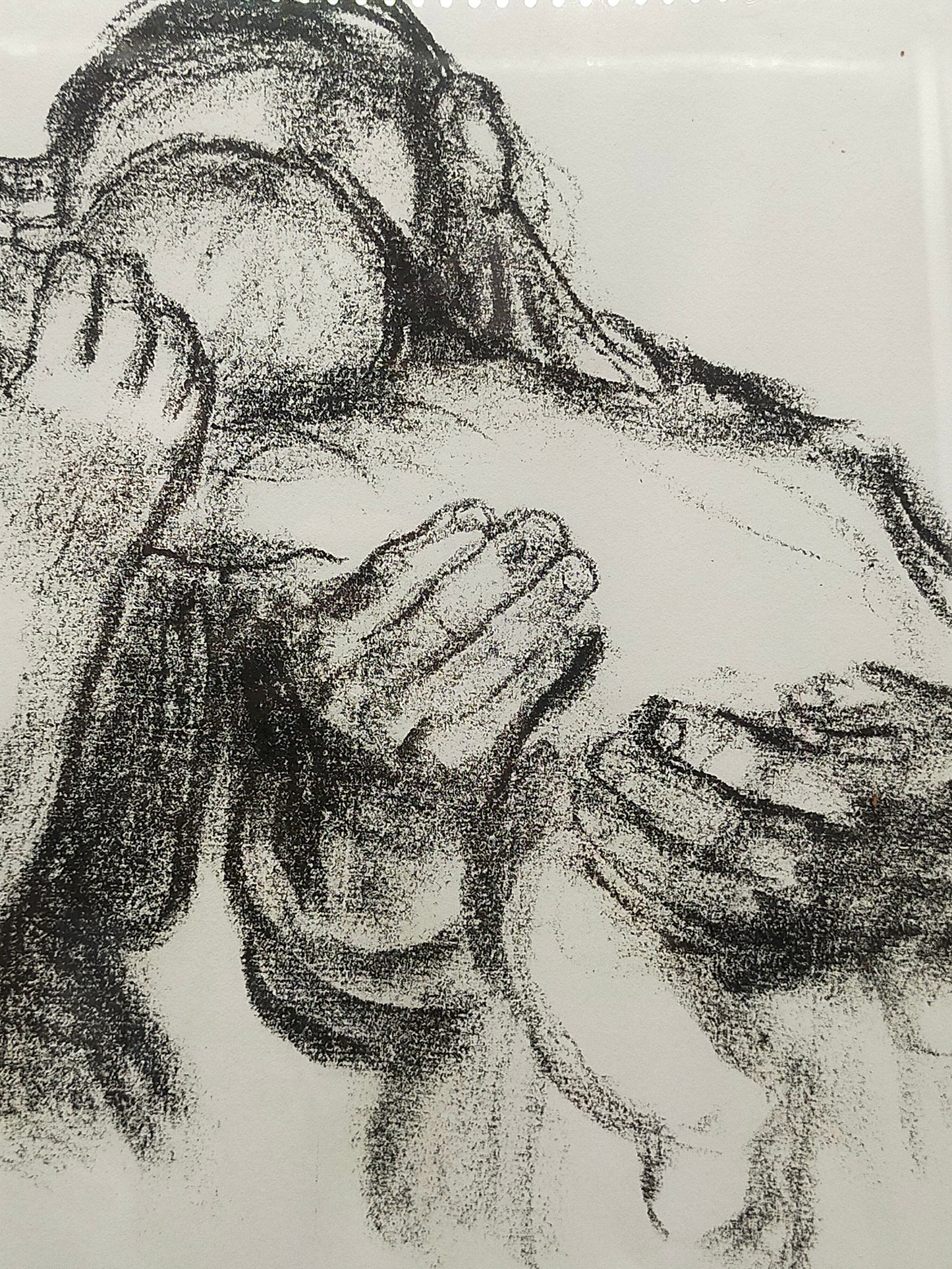 Käthe Kollwitz Zeichnung Mutter und Kind Gerahmte Grafik