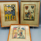 Deutsche Schule (XIV) 3er Set Codex Manesse – Einrahmung