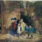 Britische Schule (XIX) Going to school nach T. Webster Antiker Druck