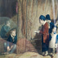 Britische Schule (XIX) Going to school nach T. Webster Antiker Druck