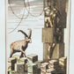 Heino Heidhues Steinbock Radierung (1984) Signierte Grafik im Rahmen