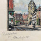Paul Sollmann Dinkelsbühl am Rothenburger Tor Original Radierung