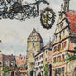 Paul Sollmann Dinkelsbühl am Rothenburger Tor Original Radierung
