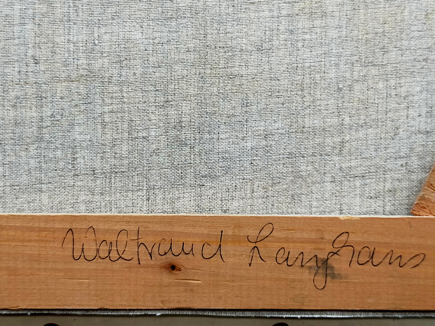 Deutsche Schule (XX) Spaziergang durch den Wald Naive Kunst Ölgemälde