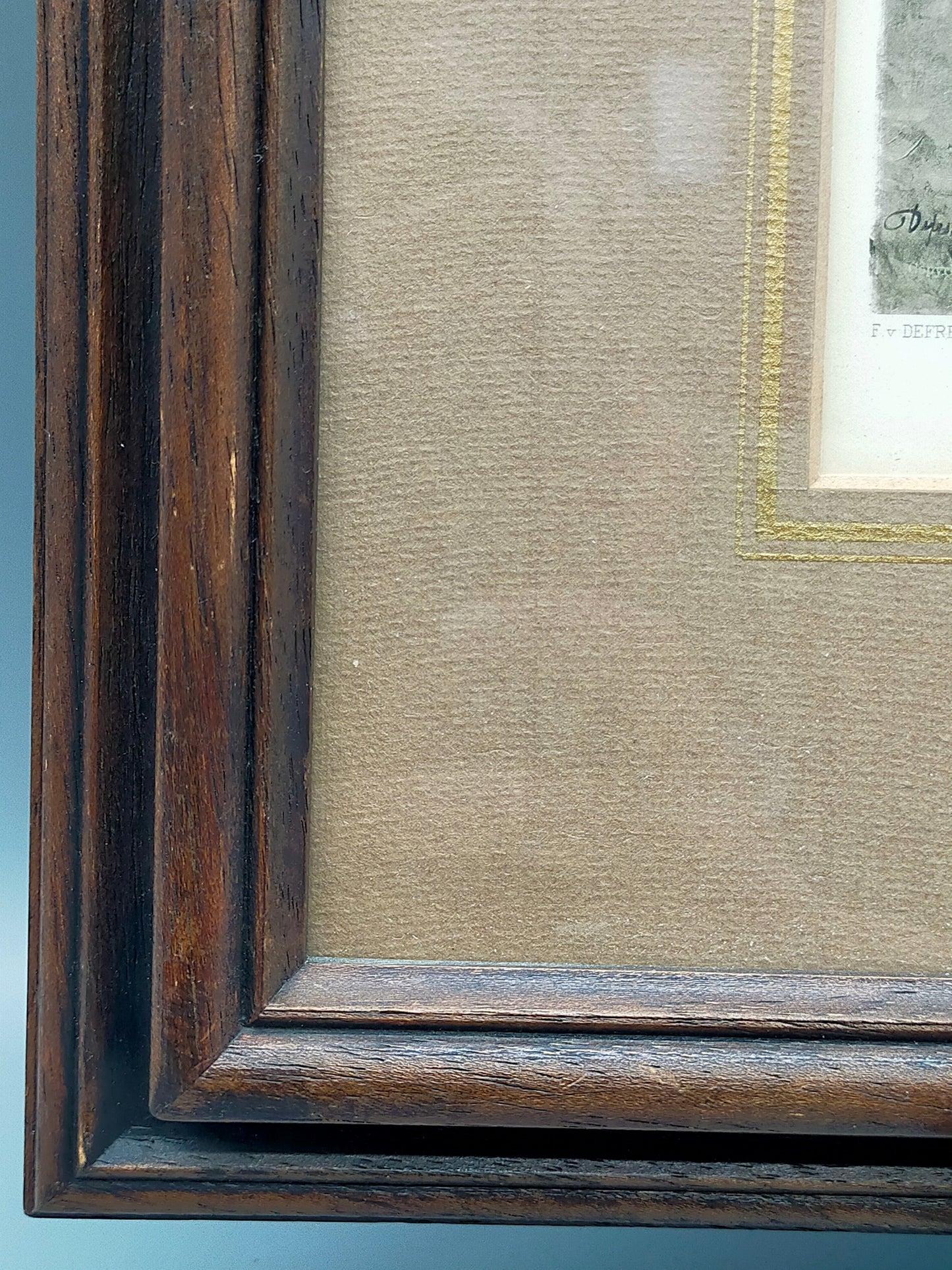 Franz von Defregger- Kinder mit Hund im Wagen Handkolorierter Kupferdruck