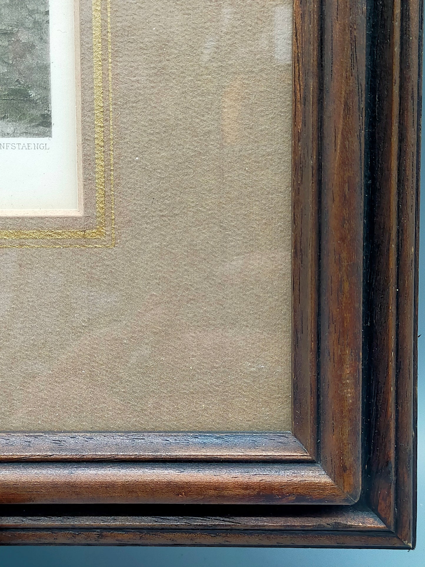 Franz von Defregger- Kinder mit Hund im Wagen Handkolorierter Kupferdruck