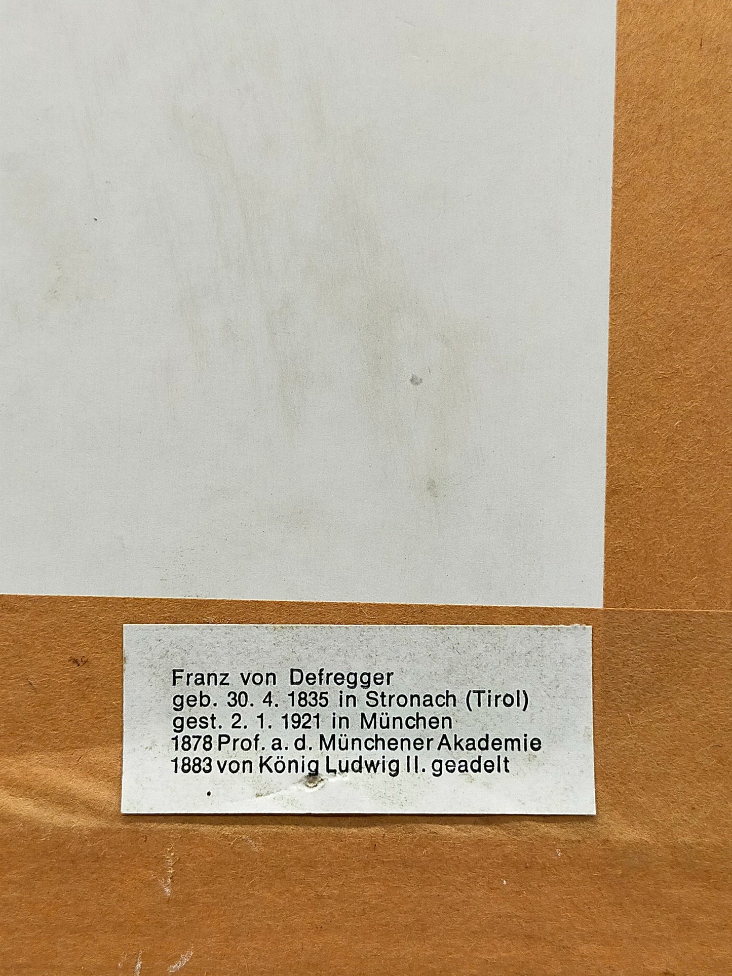 Franz von Defregger- Kinder mit Hund im Wagen Handkolorierter Kupferdruck