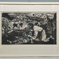 Willi Dirx (1954) Barmherziger Samariter Original Holzschnitt signiert