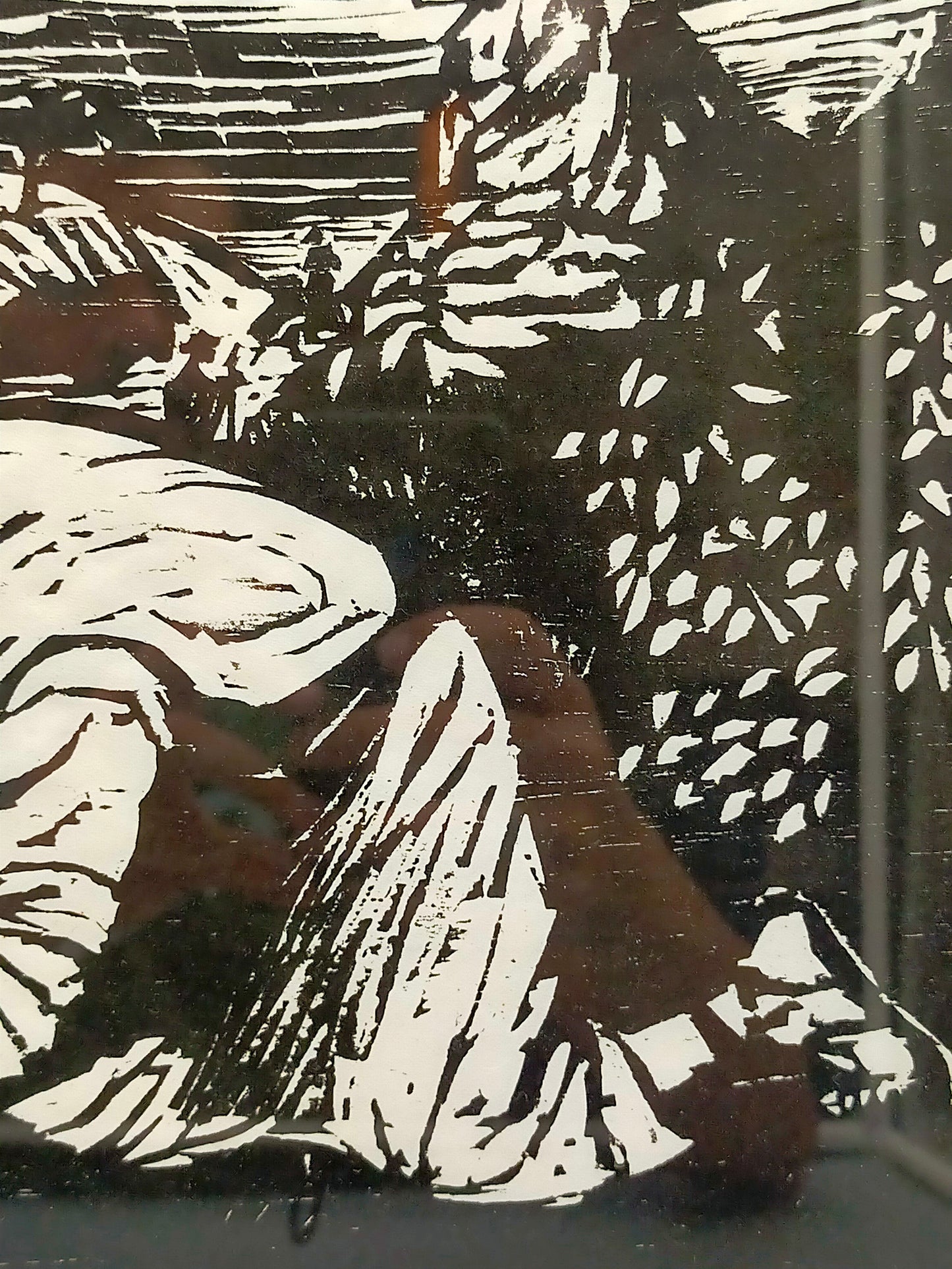 Willi Dirx (1954) Barmherziger Samariter Original Holzschnitt signiert