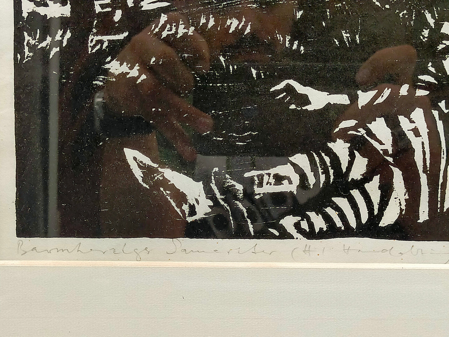 Willi Dirx (1954) Barmherziger Samariter Original Holzschnitt signiert