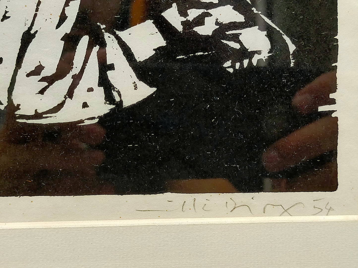 Willi Dirx (1954) Barmherziger Samariter Original Holzschnitt signiert
