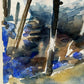 Amerikanische Schule (XX) Thunderbolt Kutter am Steg  Aquarell