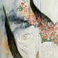Gisela Tanculski – Elegantes Aquarell mit weißen Rosen – Kunstwerk