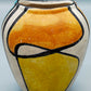 Vintage Kunstkeramik Vase im Mid-Century Stil Abstraktes Farbdekor