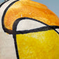 Vintage Kunstkeramik Vase im Mid-Century Stil Abstraktes Farbdekor