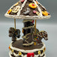 Vintage Karussell-Figur SpielUhr  Lebkuchen  design