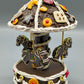 Vintage Karussell-Figur SpielUhr  Lebkuchen  design