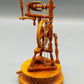 Dekorative Holz Spinnrad Spieluhr Vintage Miniatur mit Holzschnitzerei