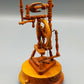 Dekorative Holz Spinnrad Spieluhr Vintage Miniatur mit Holzschnitzerei