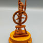 Dekorative Holz Spinnrad Spieluhr Vintage Miniatur mit Holzschnitzerei
