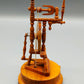 Dekorative Holz Spinnrad Spieluhr Vintage Miniatur mit Holzschnitzerei