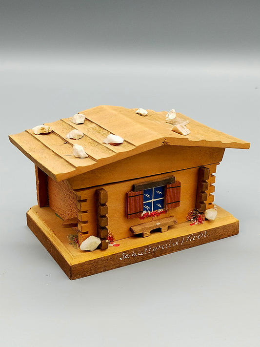 Rustikale Lador Spiel Uhr Chalet Schattwald Tirol Vintage Holzkunst