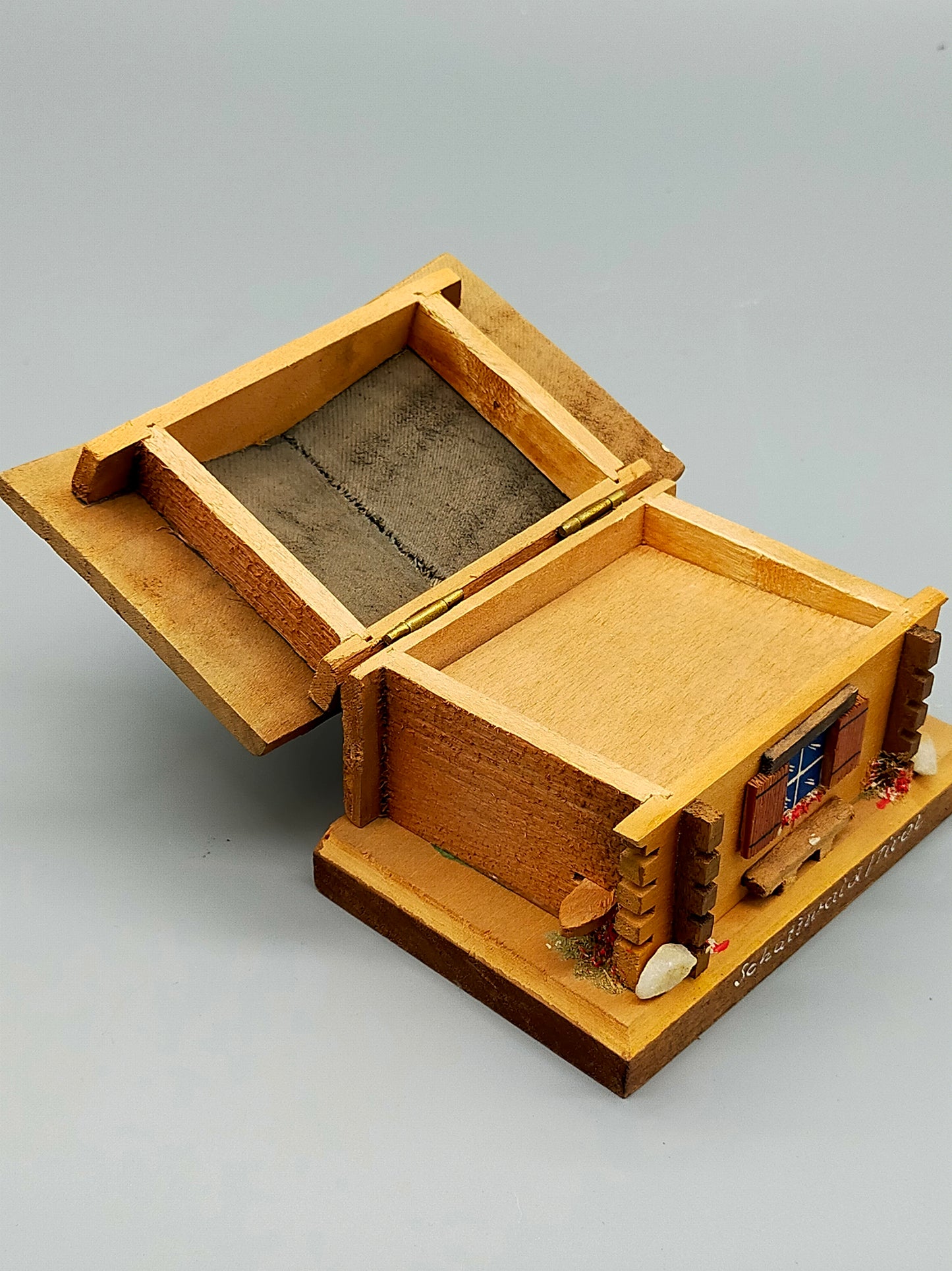 Rustikale Lador Spiel Uhr Chalet Schattwald Tirol Vintage Holzkunst