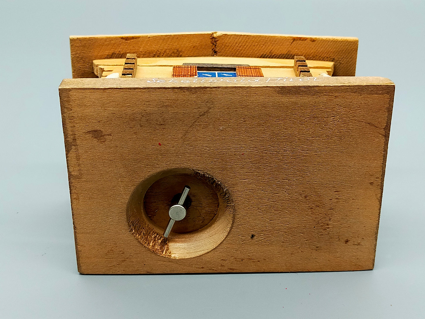 Rustikale Lador Spiel Uhr Chalet Schattwald Tirol Vintage Holzkunst