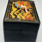 Asiatische Spieldose Schmuckschatulle mit Ballerina Schwarz Lack