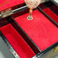 Asiatische Spieldose Schmuckschatulle mit Ballerina Schwarz Lack