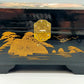 Asiatische Spieldose Schmuckschatulle mit Ballerina Schwarz Lack