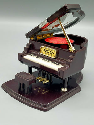 Vintage Prolog Klavier Spiel Uhr Musikdose mit Hocker