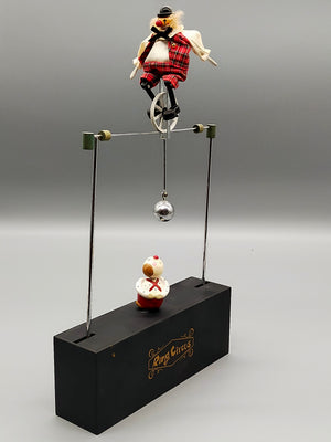 Gilde Handwerk Ring Circus Spieluhr Clown auf Einrad Balance Spiel