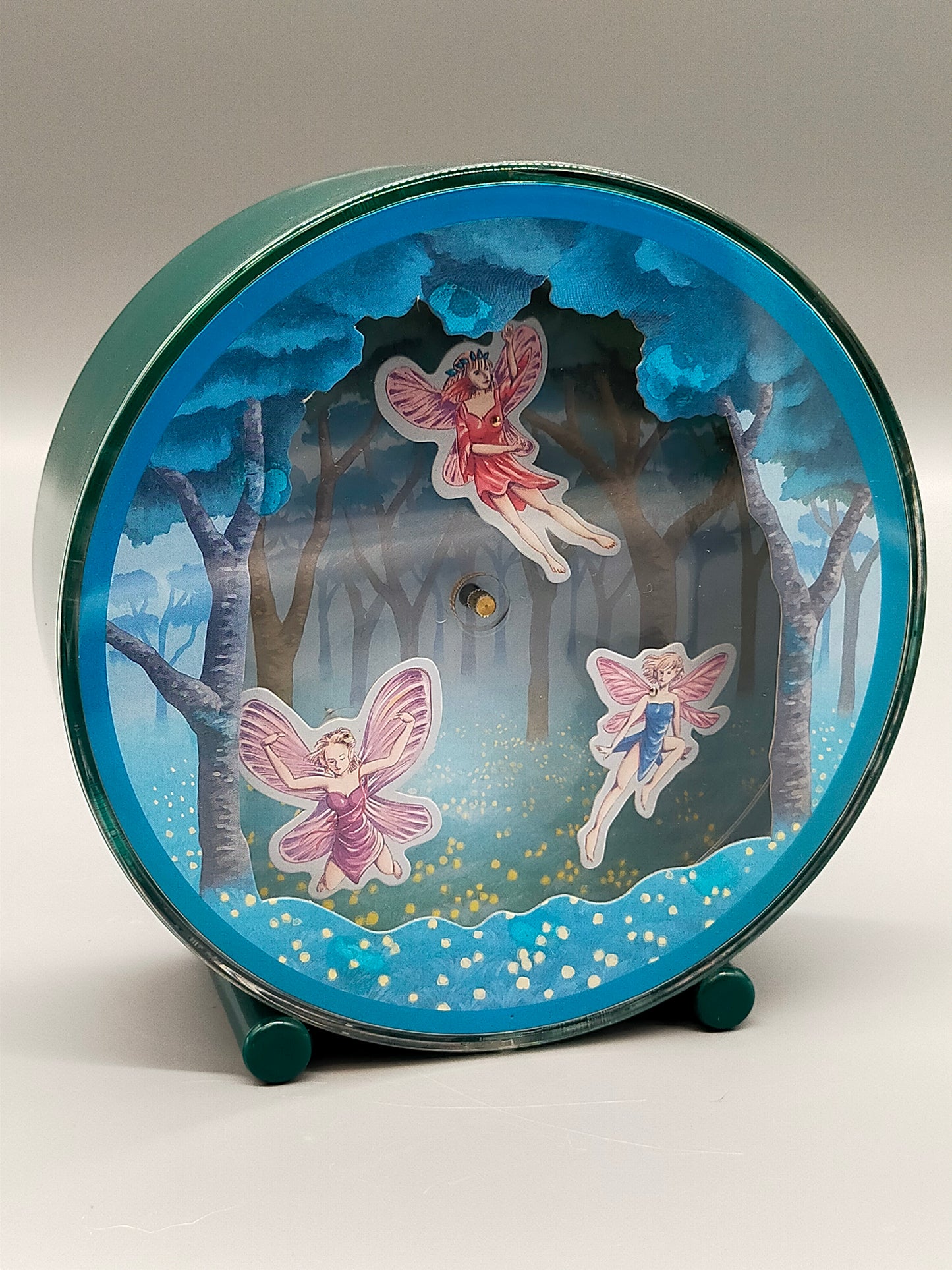 Vintage Spieluhr Fairy Sunrise Sunset Magischer Feenwald