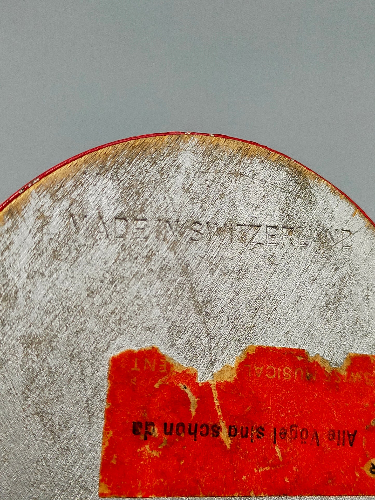 Vintage Reuge Kurbelspieldose Alle Vögel sind schon da