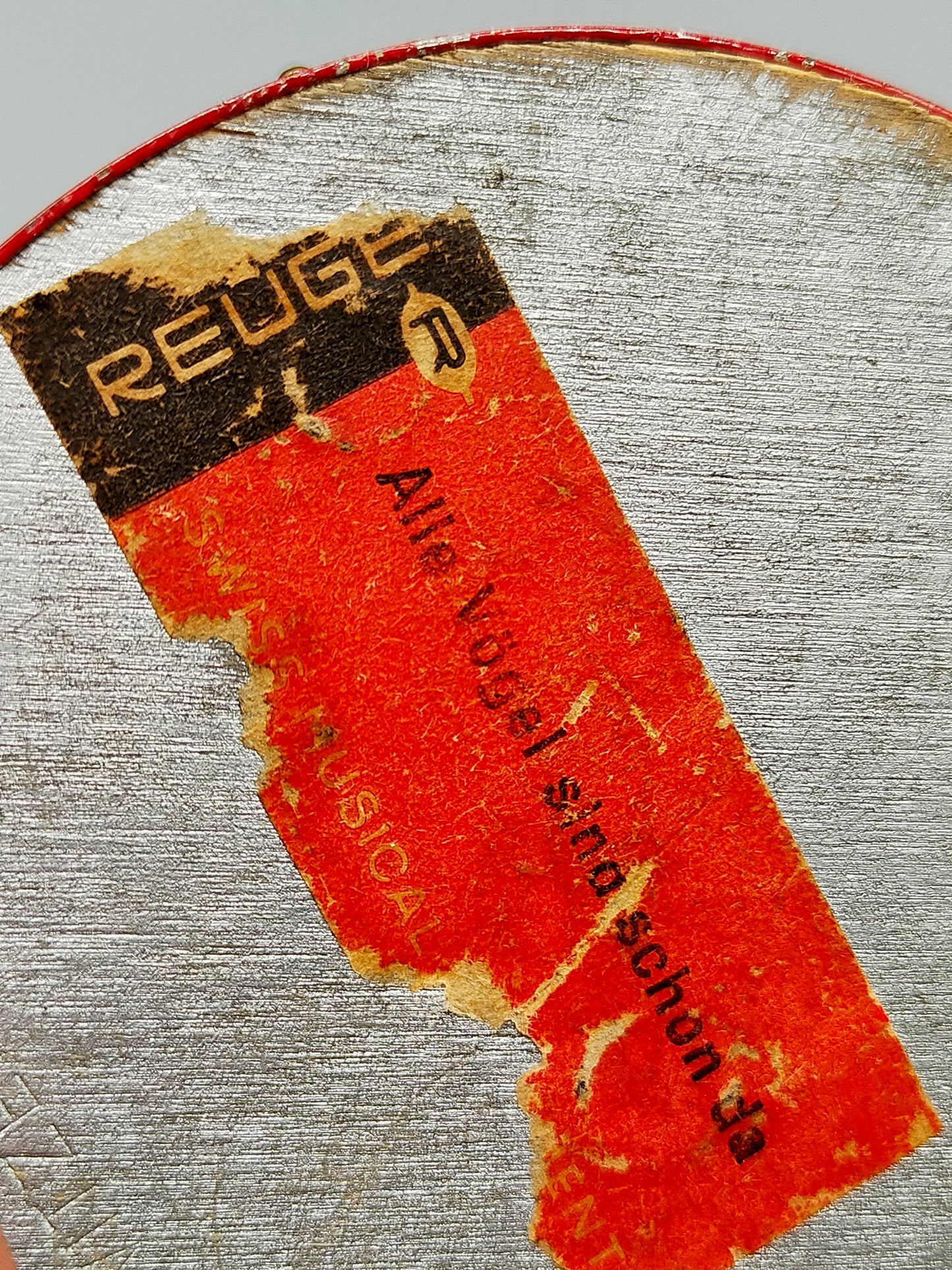 Vintage Reuge Kurbelspieldose Alle Vögel sind schon da