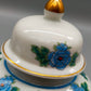 Elegante FHH Deckelvase Handbemaltes Porzellan mit Vogelmotiv