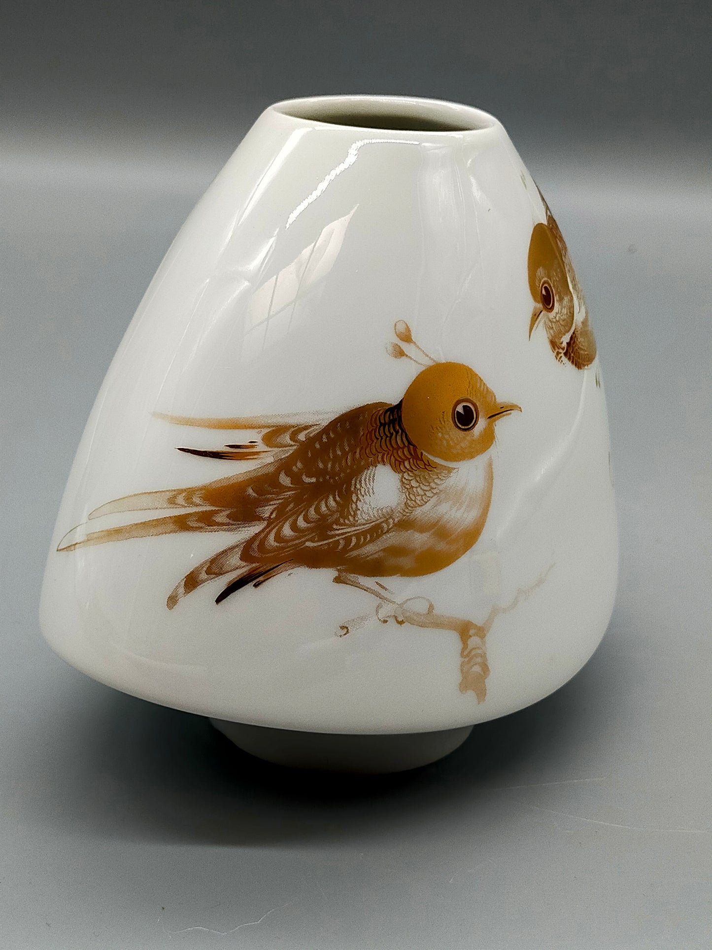 Titel Fürstenberg Porzellan Vase Goldene Vögel & Schmetterlinge