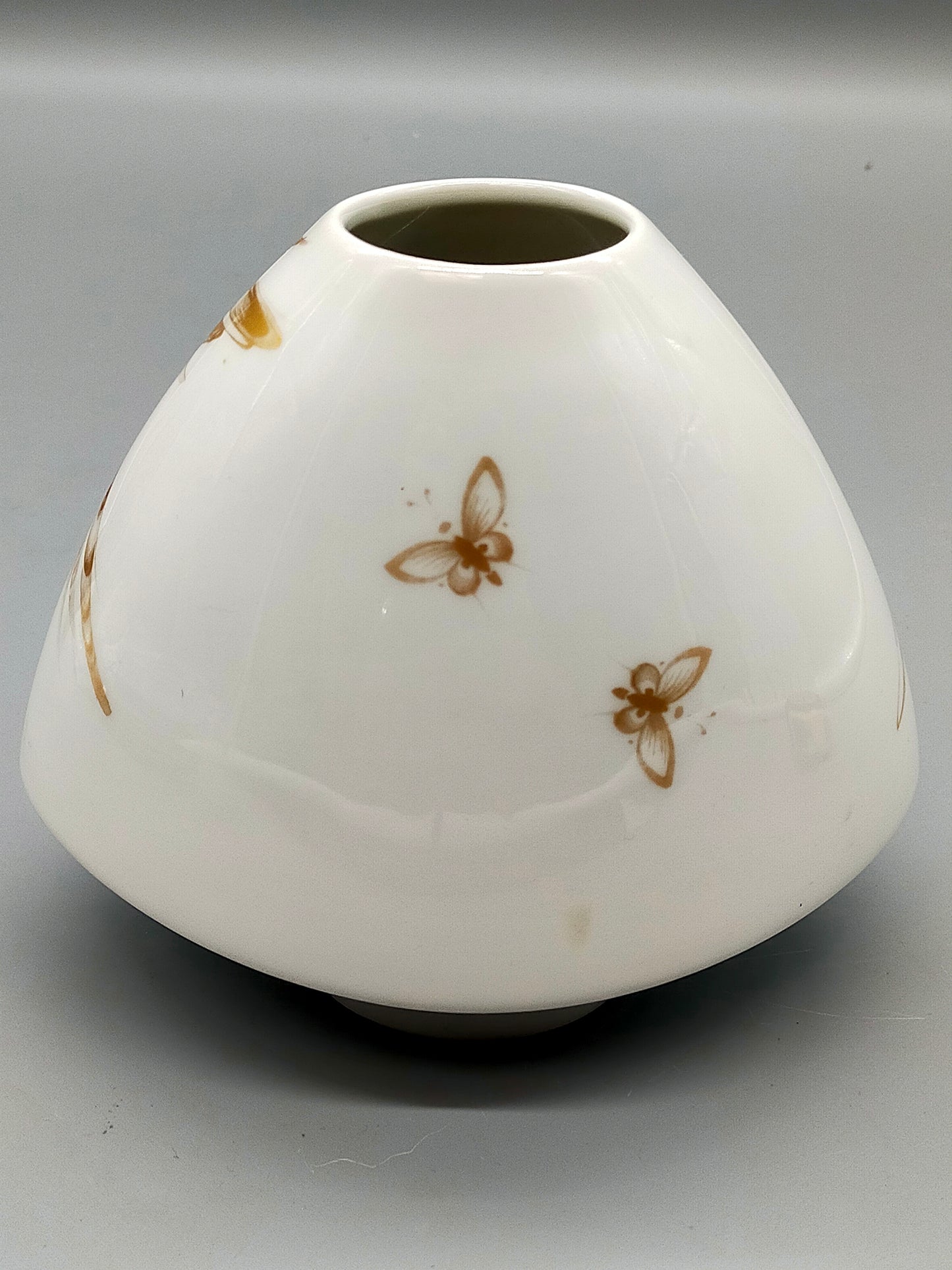 Titel Fürstenberg Porzellan Vase Goldene Vögel & Schmetterlinge
