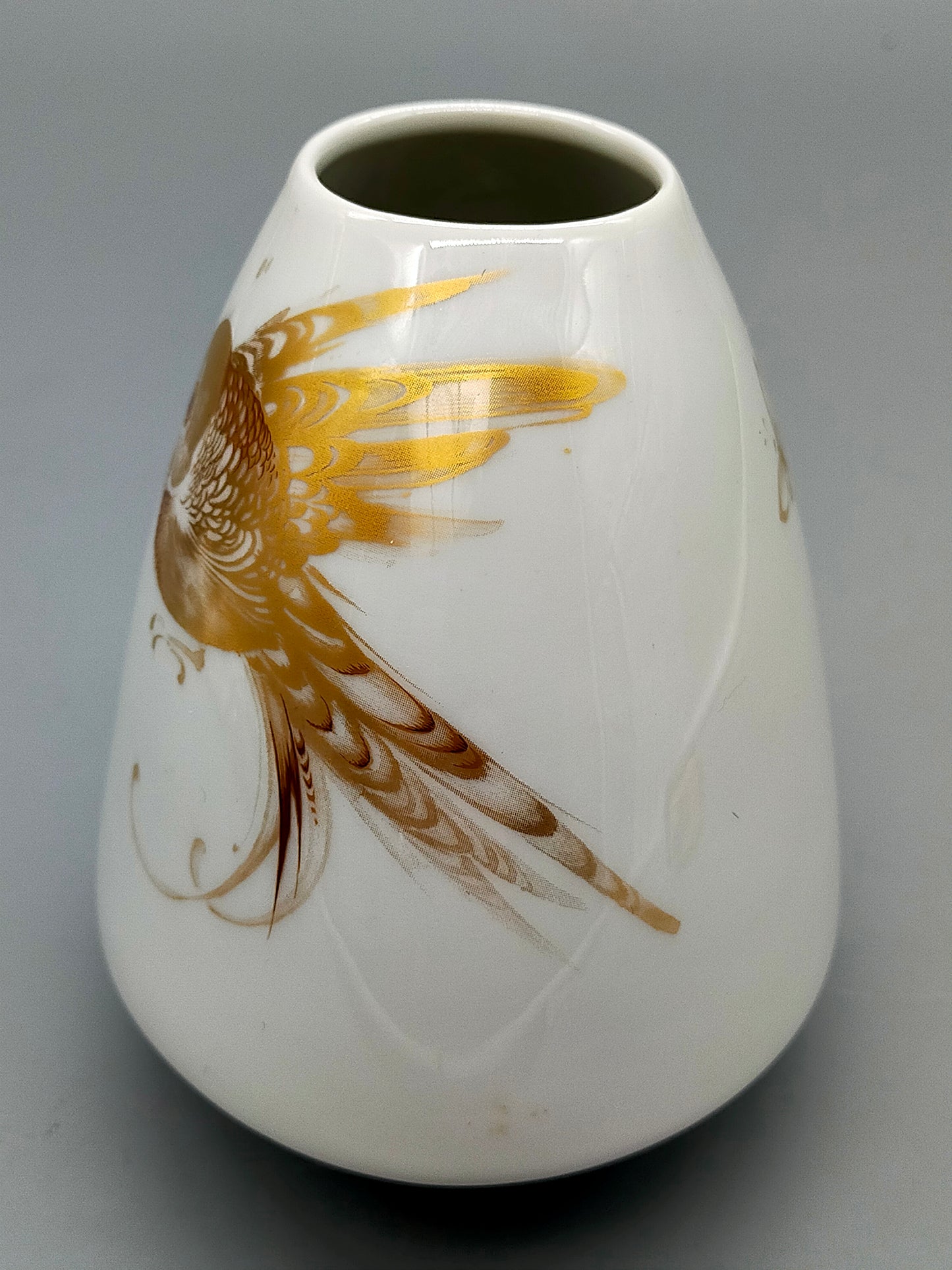 Titel Fürstenberg Porzellan Vase Goldene Vögel & Schmetterlinge