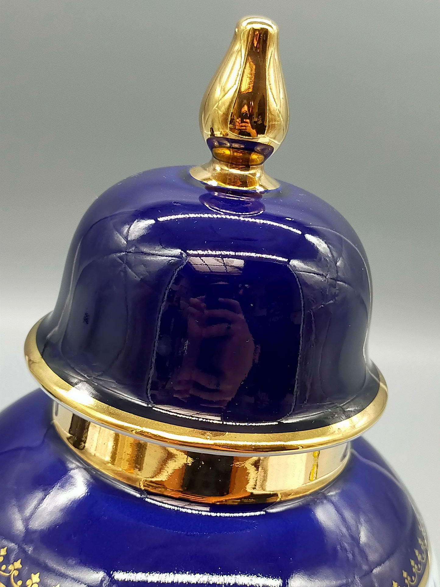 Prachtvolle Royal KPM Bavaria Echt Cobalt Deckelvase – Blau/Gold