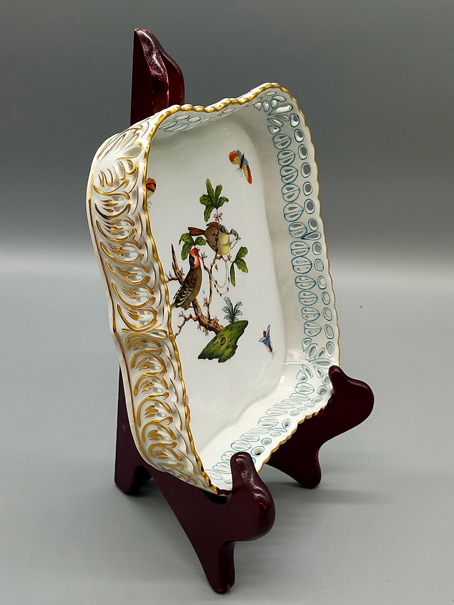 Herend Durchbruchschale Rothschild Edle Porzellan Schale