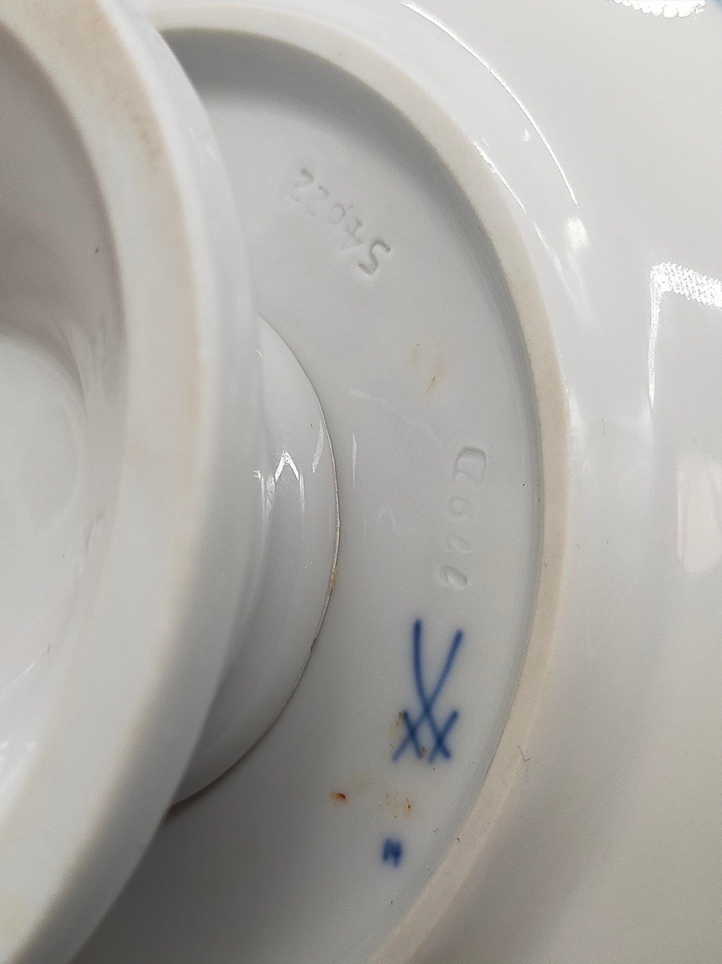 Meissen Durchbruchschale auf Fuß Zwiebelmuster Edle Porzellan Fußschale