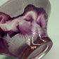 Edle Kunstglas Schale in Violett Elegantes mattiertes Design