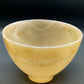 Elegante mundgeblasene Glasschale Beige marmoriertes Kunstglas